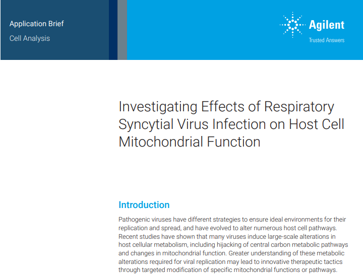 ​Investigating effects of respiratory syncytial virus infection on host cell mitochondrial function