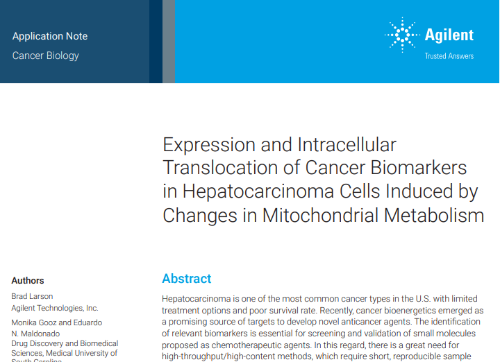 Principle of mitochondrial toxicity assessment using Agilent Seahorse XF solution