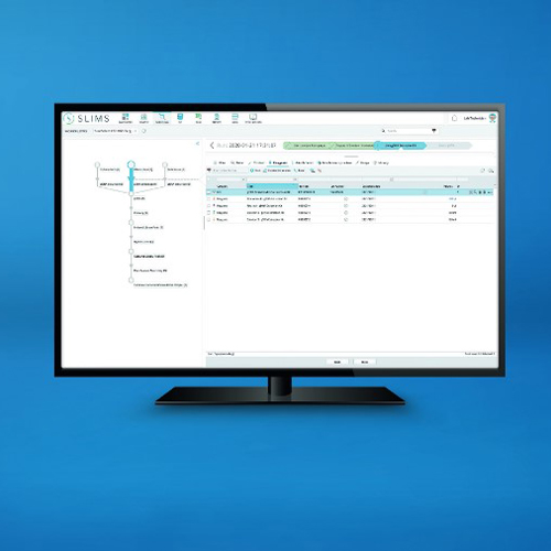 Agilent GC software OpenLAB and SLIMS on screen